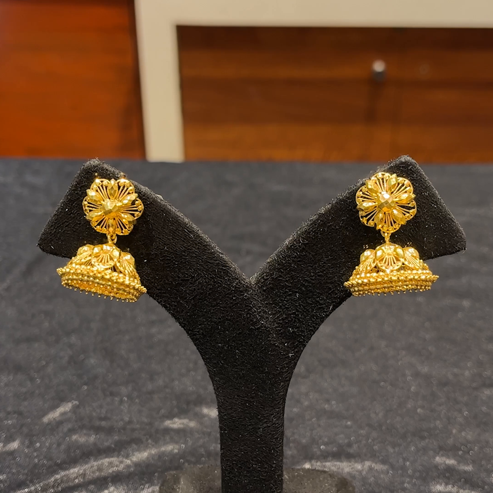 RS BROTHERS 9.911gms EARRINGS 22K Yellow Gold