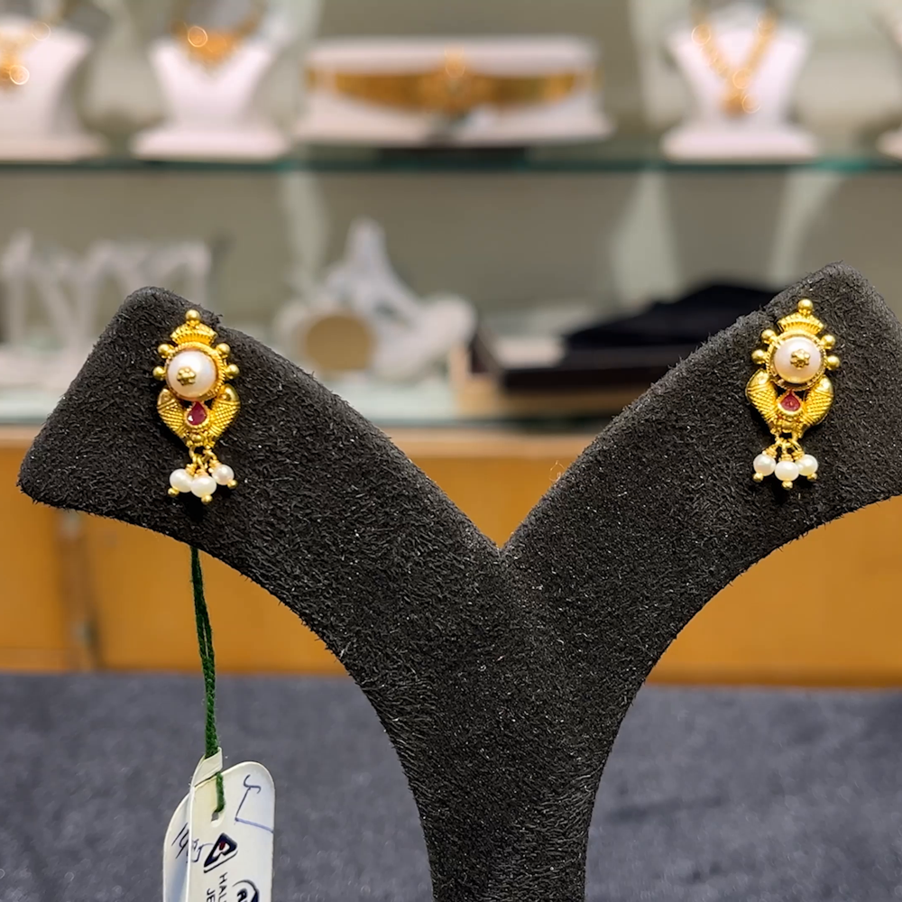 Anu Jewellers 3.31gms EARRINGS 22K Yellow Gold