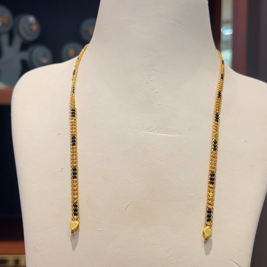 Anu Jewellers 12.46gms SHORT BLACK BEADS 22K Yellow Gold