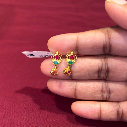 Anu Jewellers 2.342gms EARRINGS 22K Yellow Gold