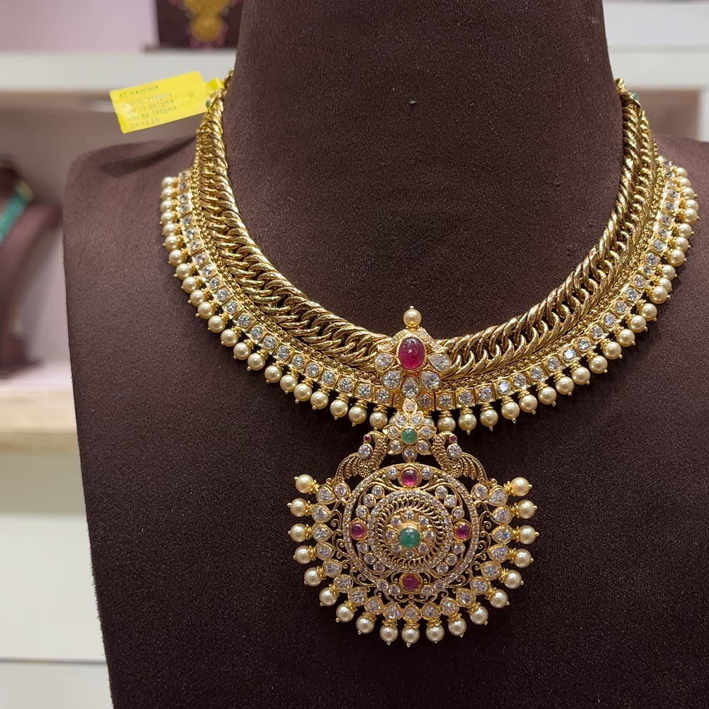 SwarnaKanchi 59.783gms NECKLACE 22K Yellow Gold