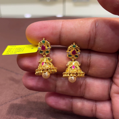 SwarnaKanchi 6.709gms EARRINGS 22K Yellow Gold