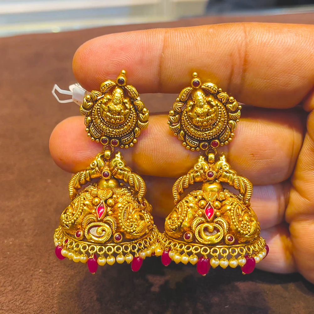 SRI RAM 23.99gms EARRINGS 22K Yellow Gold