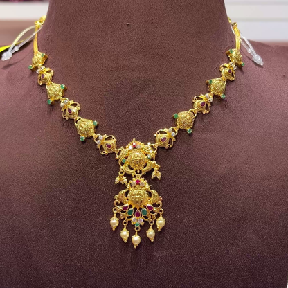 SwarnaKanchi 12.818gms NECKLACE 22K Yellow Gold