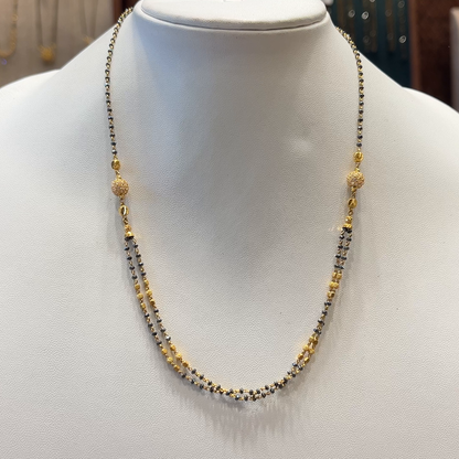 CMR 7.095gms SHORT BLACK BEADS 22K Nakshi