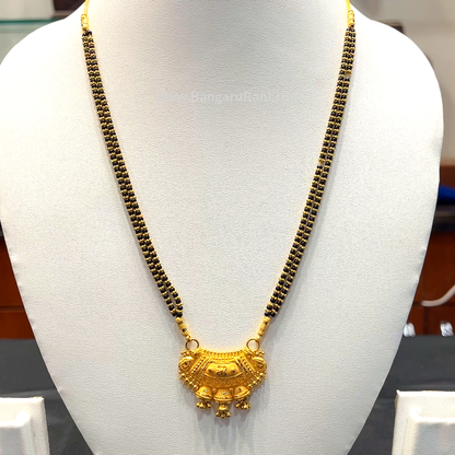 SRI RAM 25.91gms SHORT BLACK BEADS 22K Yellow Gold