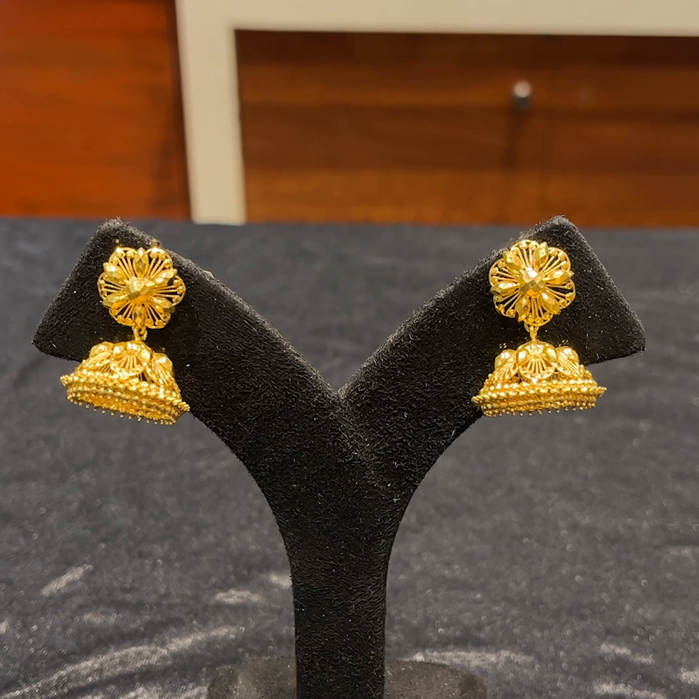 RS BROTHERS 9.911gms EARRINGS 22K Yellow Gold