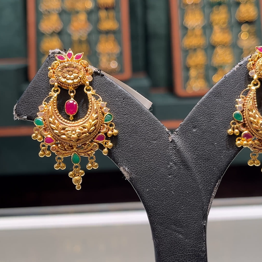 CMR 10.446gms EARRINGS 22K Antique