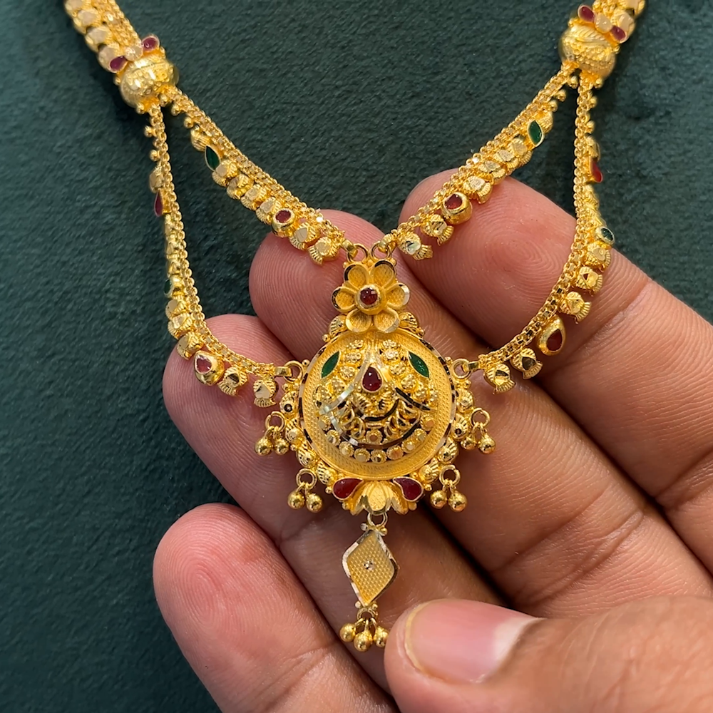 Kriya Jewellers 13.59gms NECKLACE 22K Yellow Gold