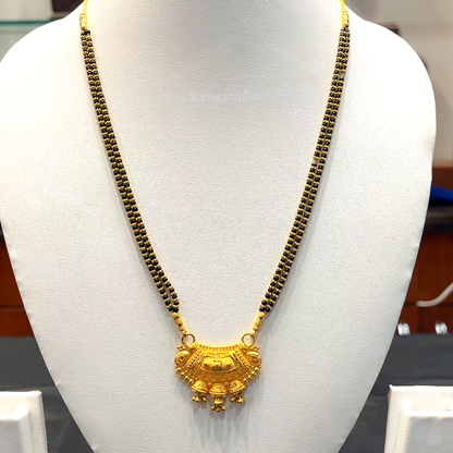 SRI RAM 25.91gms SHORT BLACK BEADS 22K Yellow Gold