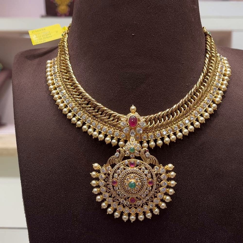 SwarnaKanchi 59.783gms NECKLACE 22K Yellow Gold