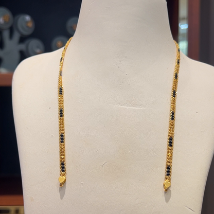 Anu Jewellers 12.46gms SHORT BLACK BEADS 22K Yellow Gold