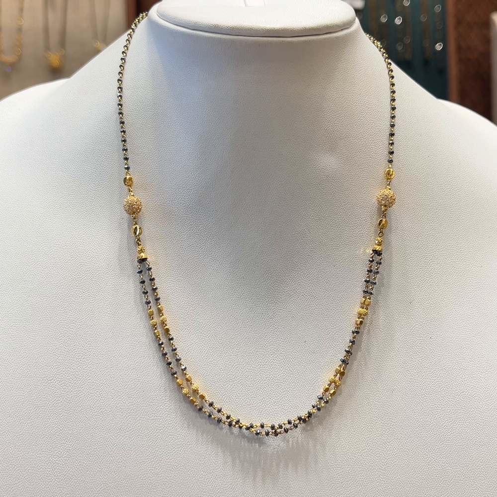 CMR 7.095gms SHORT BLACK BEADS 22K Nakshi