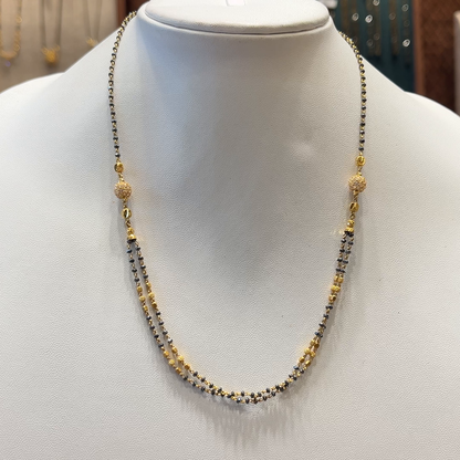 CMR 7.095gms SHORT BLACK BEADS 22K Nakshi