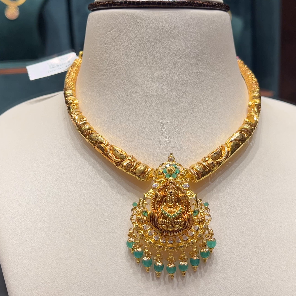 CMR 16.495gms NECKLACE 22K Yellow Gold BangaruRani
