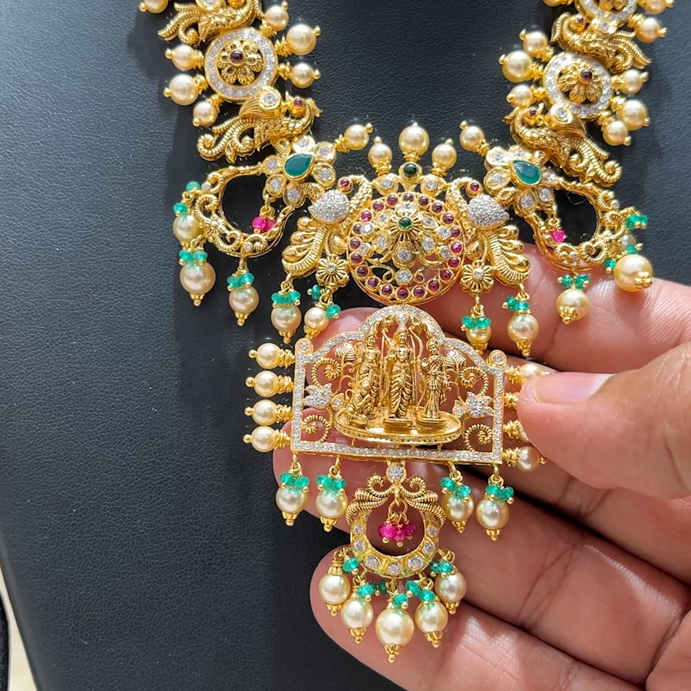 MUKUNDA JEWELLERS 65.195gms NECKLACE 22K Nakshi