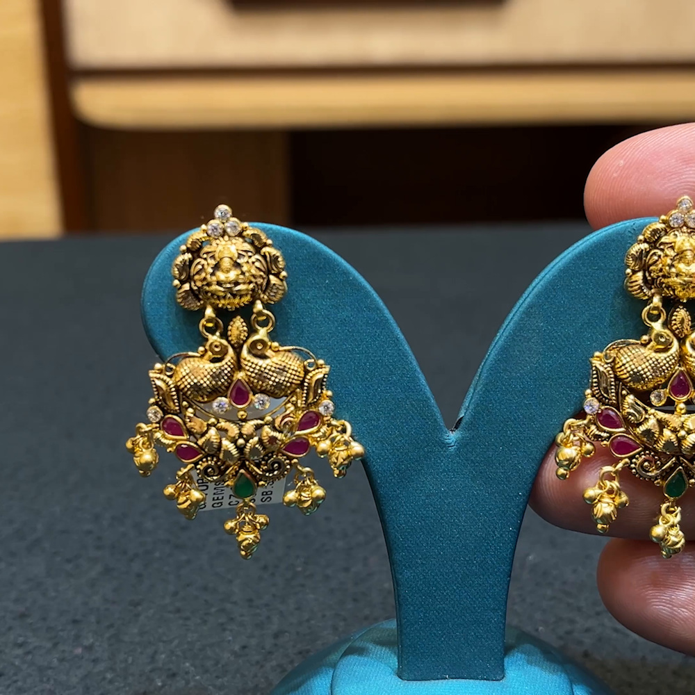 Chennai Shopping Mall 10.34gms EARRINGS 22K Yellow Gold