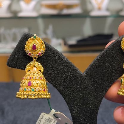 Anu Jewellers 21.271gms EARRINGS 22K Yellow Gold