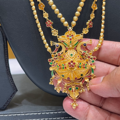 MUKUNDA JEWELLERS 54.645gms NECKLACE 22K Nakshi