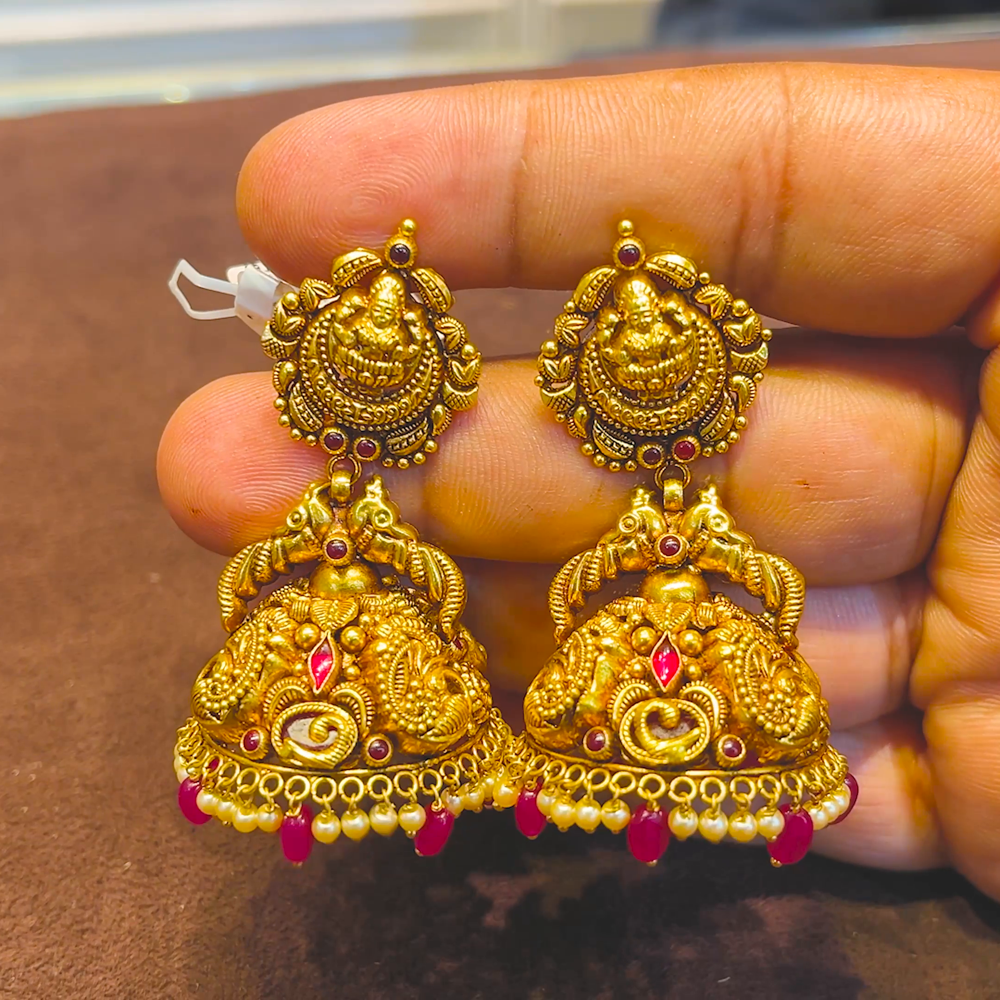 SRI RAM 23.99gms EARRINGS 22K Yellow Gold