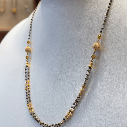 CMR 7.095gms SHORT BLACK BEADS 22K Nakshi