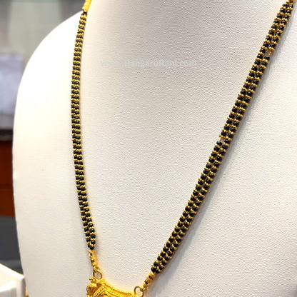 SRI RAM 25.91gms SHORT BLACK BEADS 22K Yellow Gold