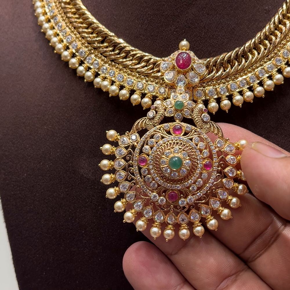 SwarnaKanchi 59.783gms NECKLACE 22K Yellow Gold