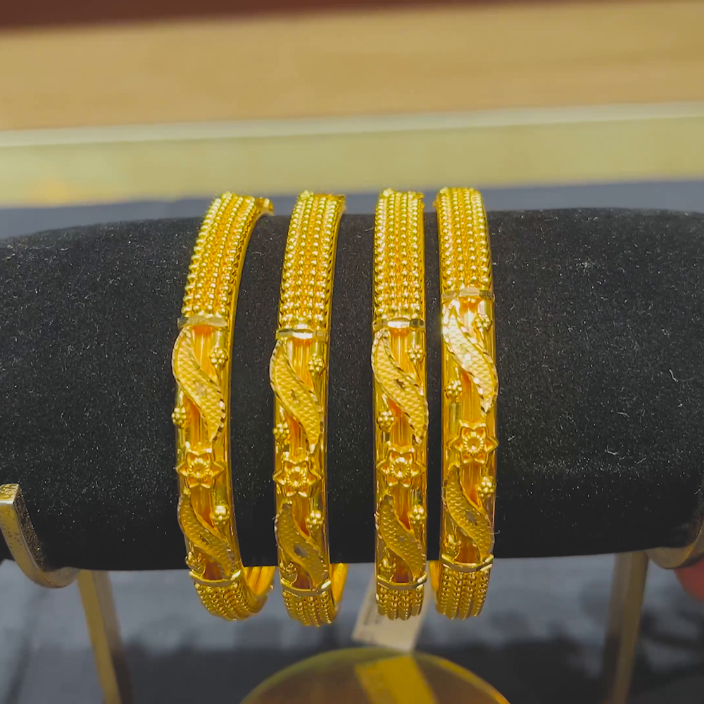 CMR 44.455gms BANGLES 22K Yellow Gold