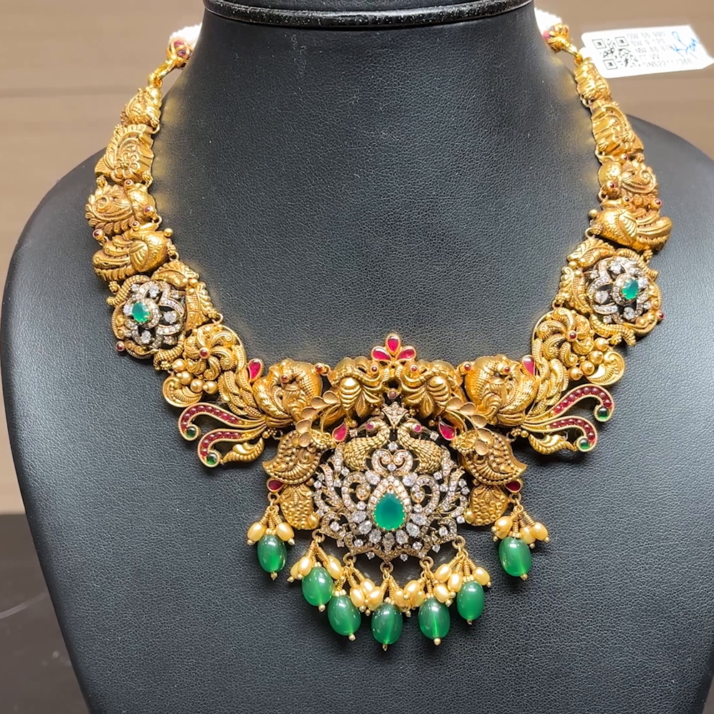 Chennai Shopping Mall 46.878gms NECKLACE 22K Antique