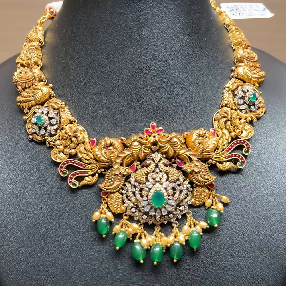 Chennai Shopping Mall 46.878gms NECKLACE 22K Antique