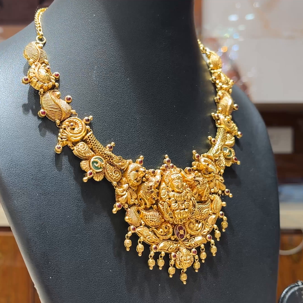 MUKUNDA JEWELLERS 38.646gms NECKLACE 22K Nakshi