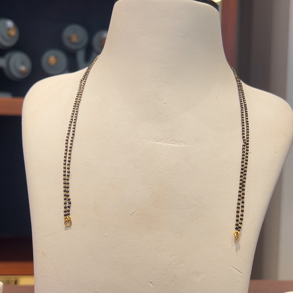 Anu Jewellers 4.825gms SHORT BLACK BEADS 22K Yellow Gold