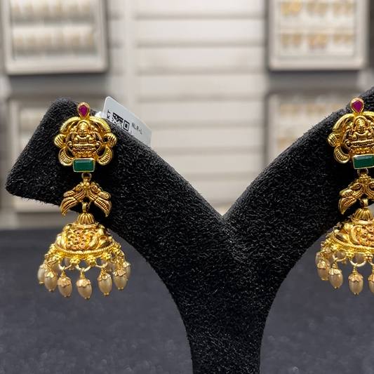 SOUTH INDIA 9.88gms EARRINGS 22K Yellow Gold