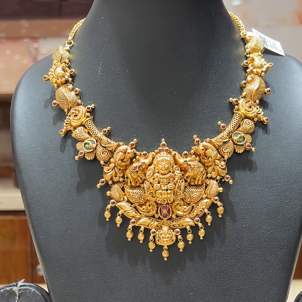 MUKUNDA JEWELLERS 38.646gms NECKLACE 22K Nakshi