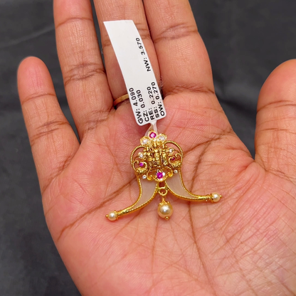 Anu Jewellers 3.57gms Pendent 22K Yellow Gold