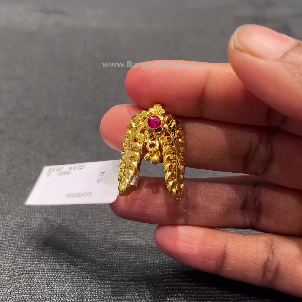 Anu Jewellers 4.207gms Ring 22K Yellow Gold