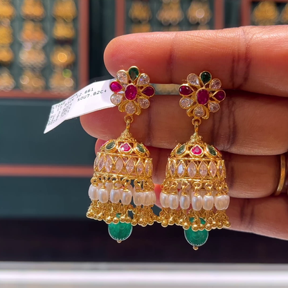 CMR 12.661gms EARRINGS 22K Yellow Gold