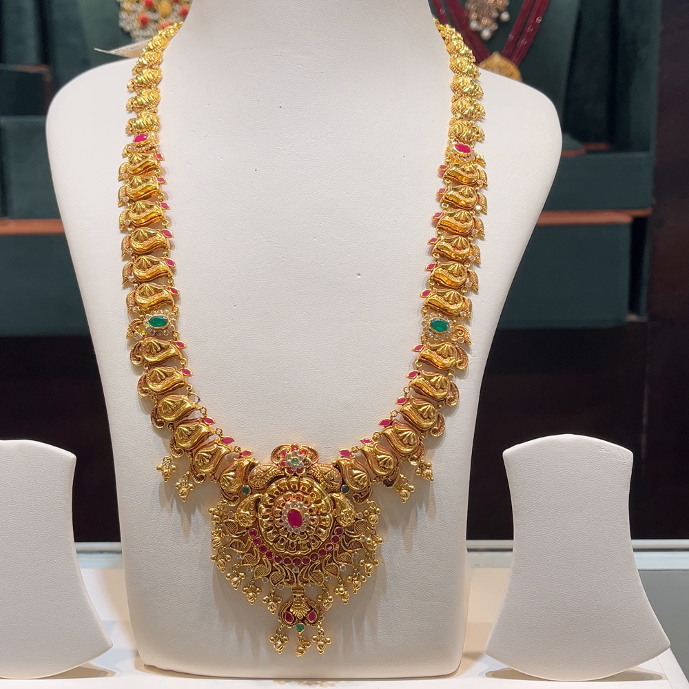 Latest Gold Long Haram Gold Haram Designs In 40 Grams 40 Grams