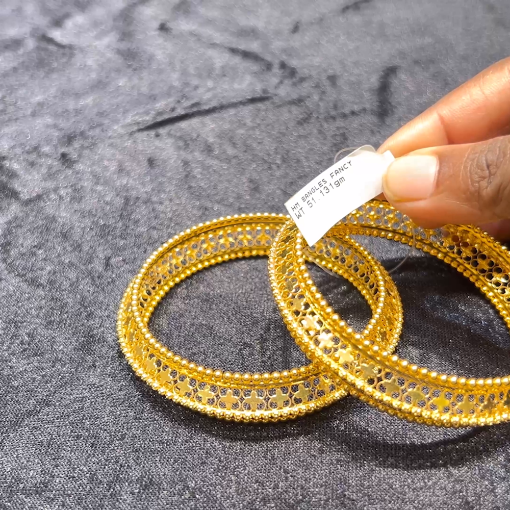 CMR 51.131gms BANGLES 22K Yellow Gold