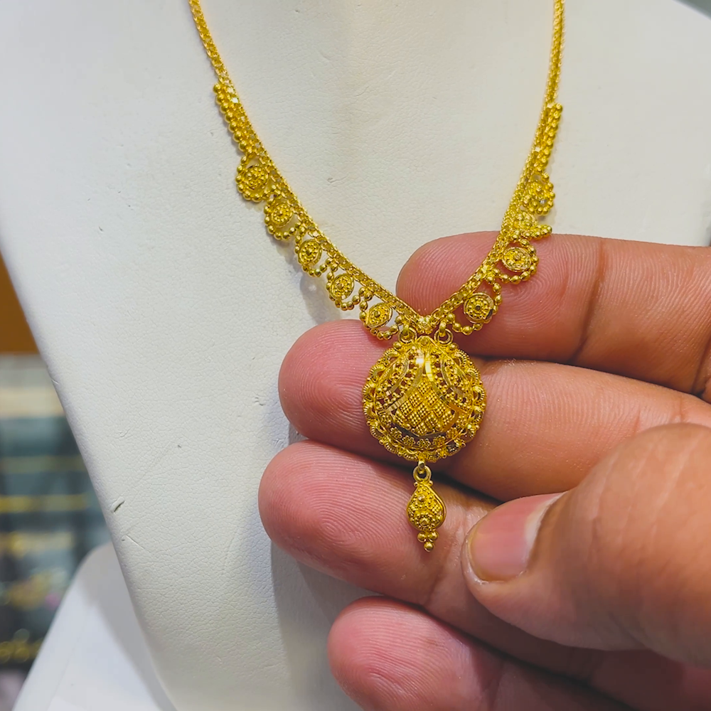 Anu Jewellers 9.161gms NECKLACE 22K Yellow Gold