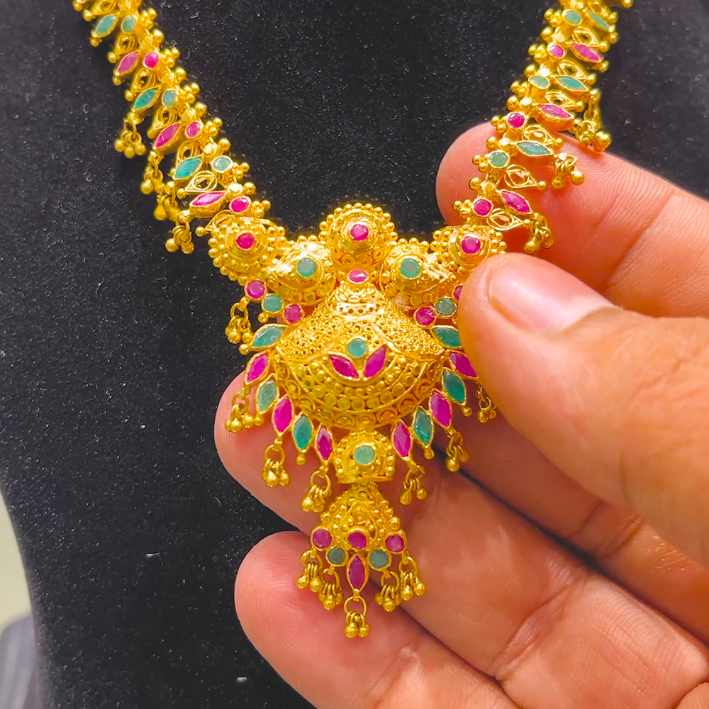 SOUTH INDIA 21.723gms NECKLACE 22K Yellow Gold