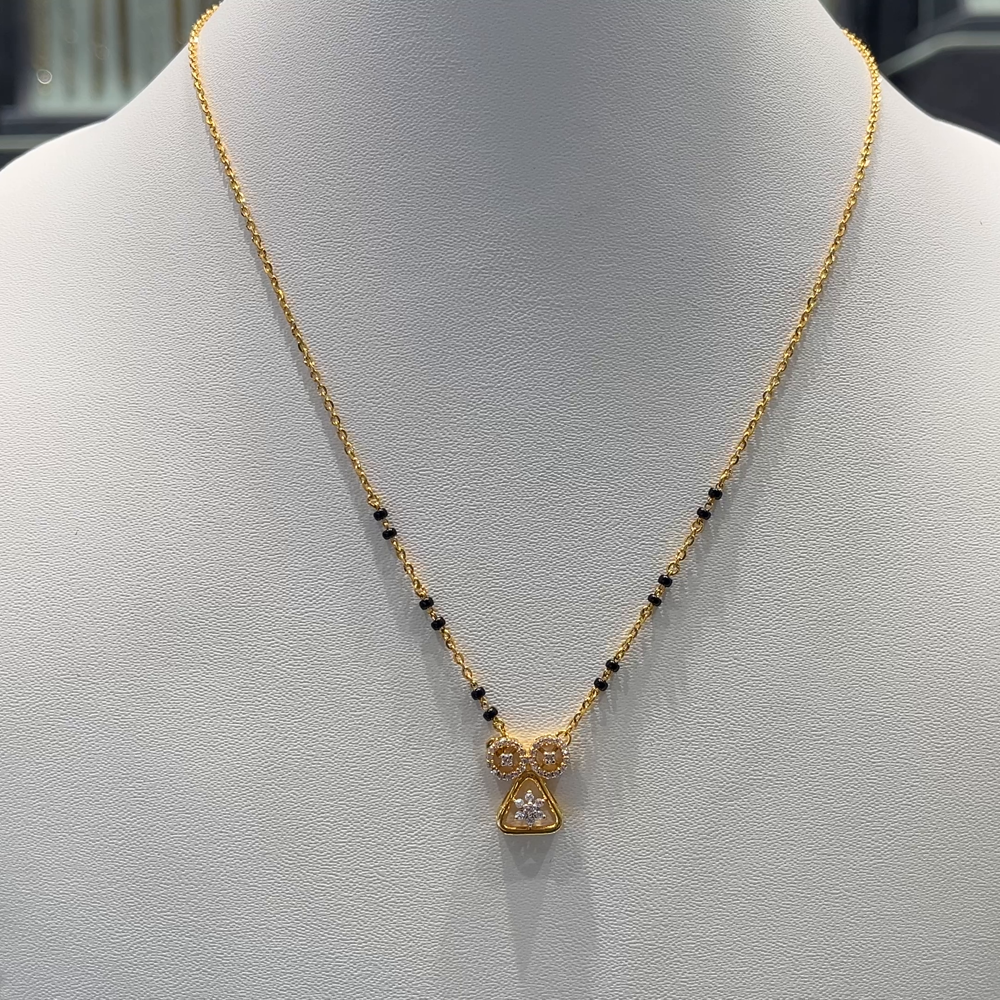 Anu Jewellers 5.46gms SHORT BLACK BEADS 22K Yellow Gold