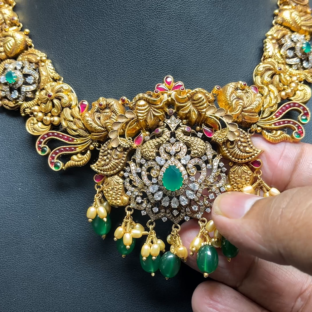 Chennai Shopping Mall 46.878gms NECKLACE 22K Antique