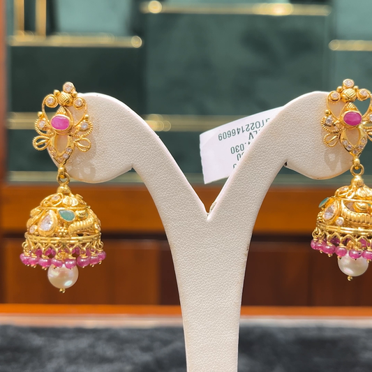 Chennai Shopping Mall 14.03gms EARRINGS 22K Yellow Gold