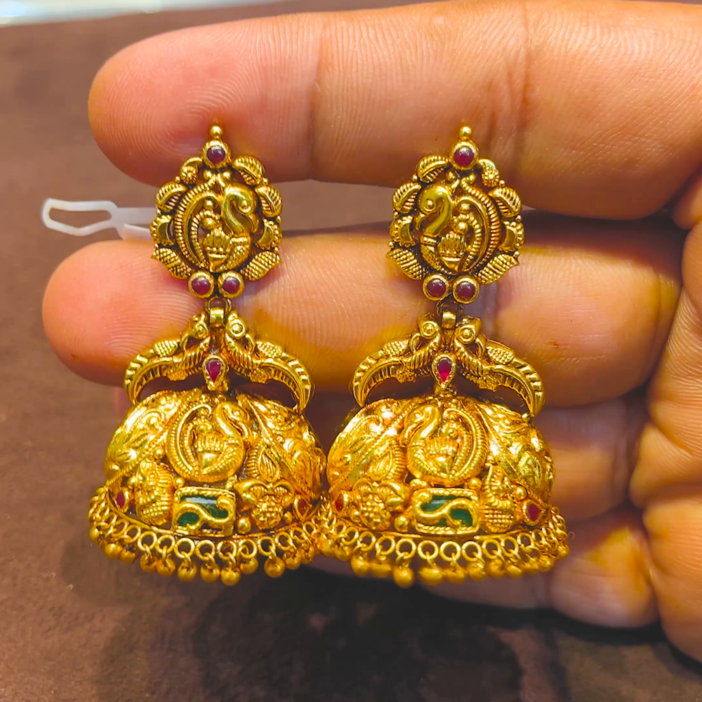 SRI RAM 18.061gms EARRINGS 22K Yellow Gold