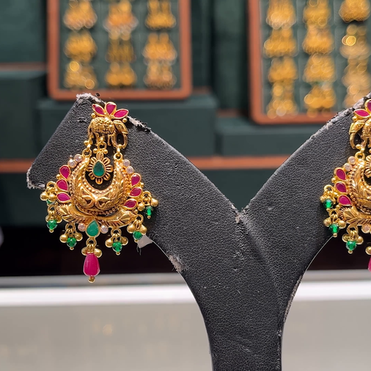 CMR 8.66gms EARRINGS 22K Antique