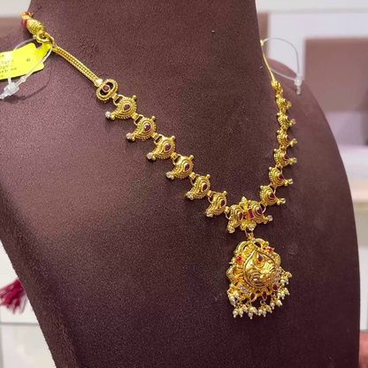 SwarnaKanchi 12.343gms NECKLACE 22K Yellow Gold