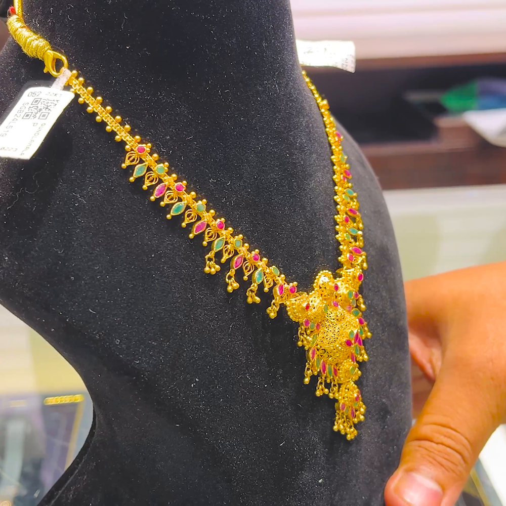 SOUTH INDIA 21.723gms NECKLACE 22K Yellow Gold