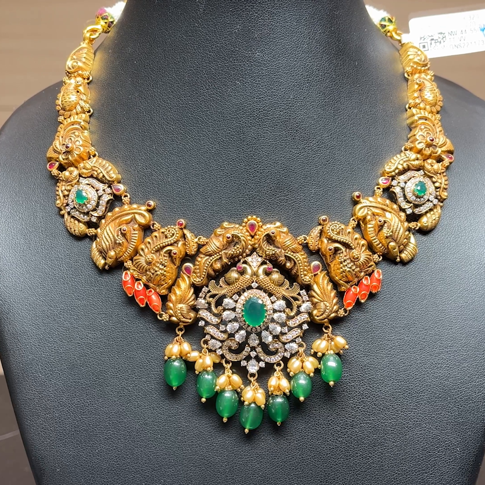 Chennai Shopping Mall 44.55gms NECKLACE 22K Antique