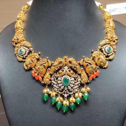 Chennai Shopping Mall 44.55gms NECKLACE 22K Antique